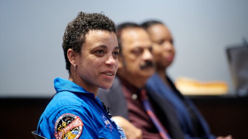 Scientists at a presentation