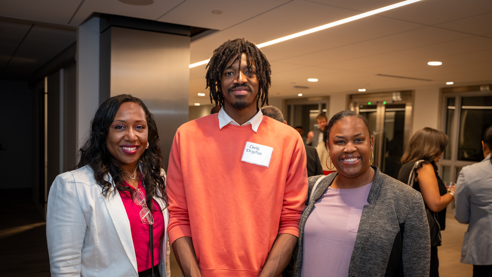 TEAM-UP Together Arlene Modeste-Knowles, scholar and Jovonni Spinner