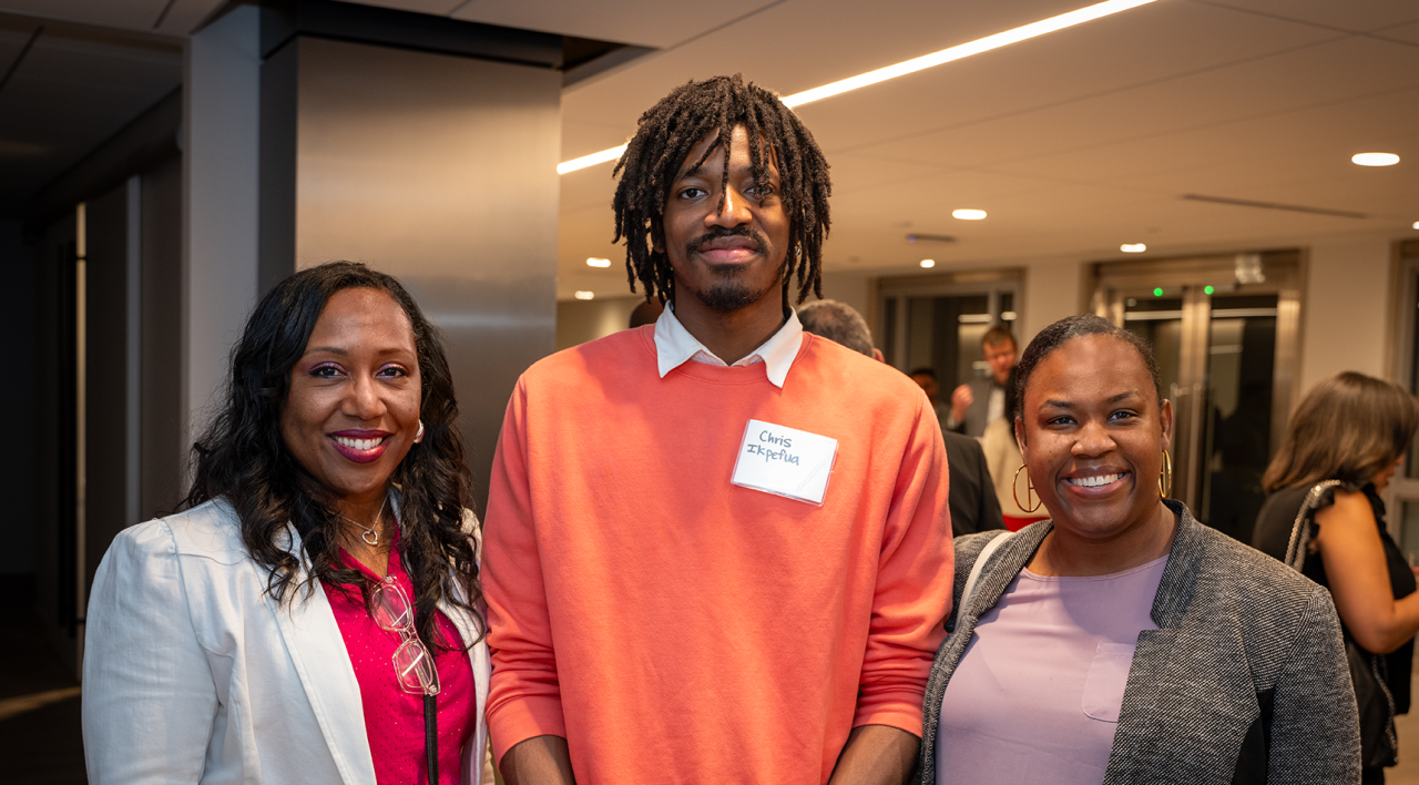 TEAM-UP Together Arlene Modeste-Knowles, scholar and Jovonni Spinner