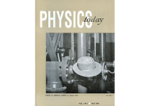 The first Physics Today cover, featuring Oppenheimer's porkpie hat.