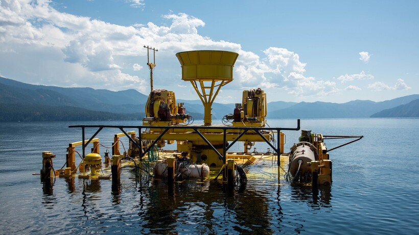 Equipment used to test the acoustic signatures of submarines.