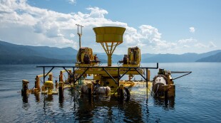 Equipment used to test the acoustic signatures of submarines.