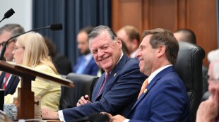 Tom Cole and Chuck Fleischmann at the FY25 Energy Water Bill markup