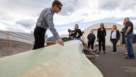 Senate Appropriations Committee staff members touring the National Renewable Energy Lab in October 2022