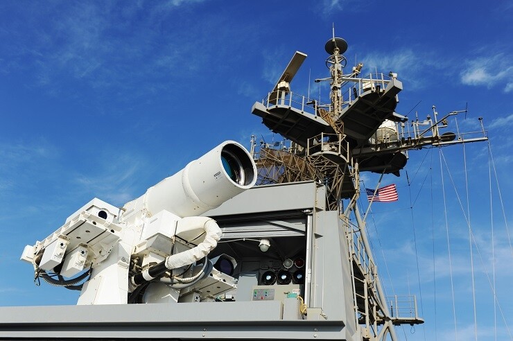 The Navy’s Laser Weapon System installed aboard USS Ponce. 