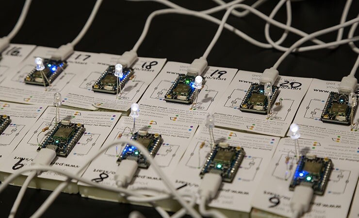 An LED board used in a STEM outreach program by Oak Ridge National Lab.  (Image credit – Yvonne Dalschen / ORNL)