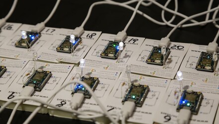 An LED board used in a STEM outreach program by Oak Ridge National Lab.  (Image credit – Yvonne Dalschen / ORNL)