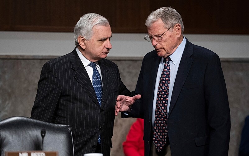 Senate Armed Services Committee Chair Jack Reed (D-RI) and Ranking Member Jim Inhofe (R-OK)