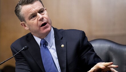 Sen. Todd Young (R-IN), the lead Republican sponsor of the Endless Frontier Act in the Senate.  (Image credit – Michael Reynolds / AP)