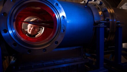 An Air Force cadet measures the flow field around a model hypersonic vehicle. One of the Defense Department’s top priorities is to develop hypersonic missiles, which fly at least five times faster than the speed of sound.  (Image credit – U.S. Air Force / Joshua Armstrong)