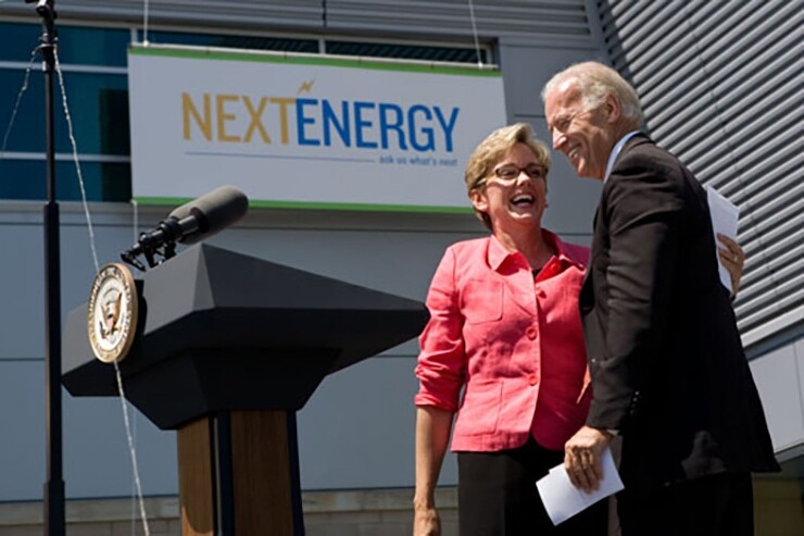 Granholm with Biden in 2009