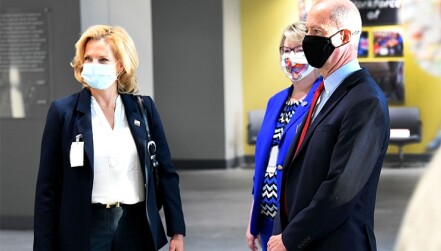 From left, NNSA Administrator Lisa Gordon-Hagerty, Consolidated Nuclear Security President Michelle Reichert, and House Armed Services Committee Ranking Member Mac Thornberry (R-TX)