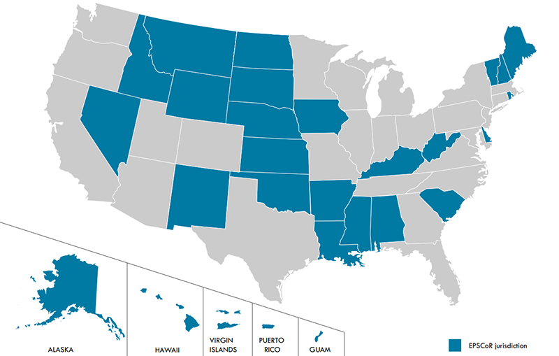 A U.S. map with primarily midwestern and southern states shaded