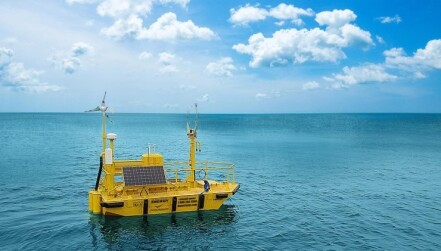 A wind research buoy recently deployed off the coast of California by researchers at Pacific Northwest National Lab.&nbsp;