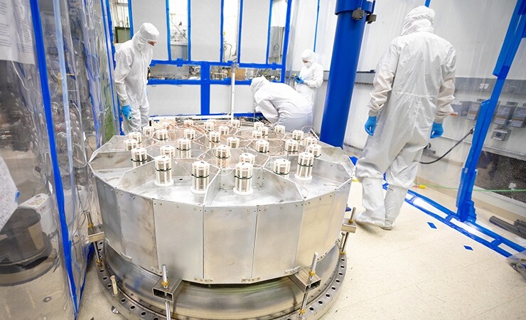 Personnel working on the LUX-ZEPLIN dark matter detector