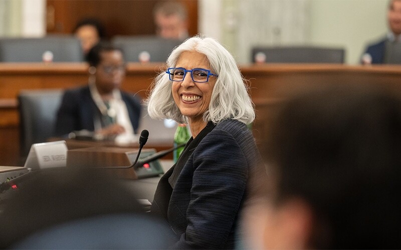 Arati Prabhakar at her nomination hearing on July 20.