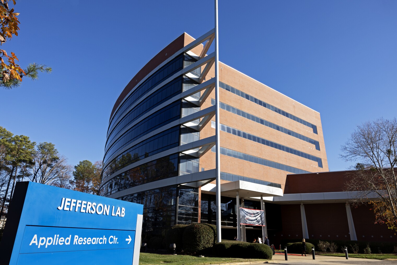 Applied Research Center ribbon-tying event held at Jefferson Lab in Newport News on Tuesday Dec 5 2023