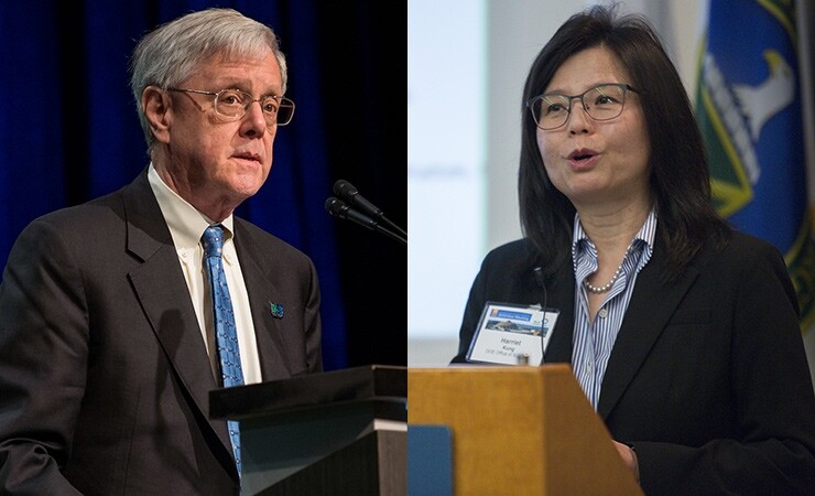 Office of Science Principal Deputy Director Steve Binkley and Deputy Director for Science Programs Harriet Kung 