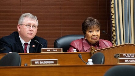 House Science Committee Ranking Member Frank Lucas (R-OK) and Chair Eddie Bernice Johnson (D-TX) at a hearing in 2019.