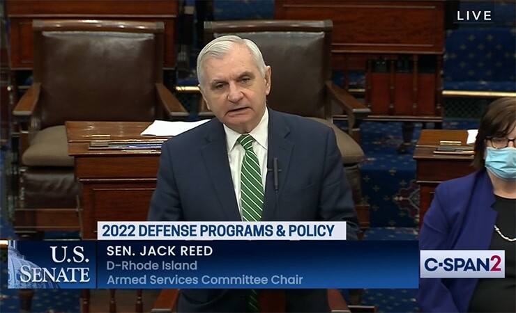 Senator Jack Reed speaks