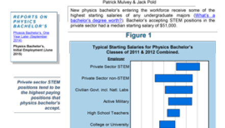 Physics Bachelor's Initial Employment 