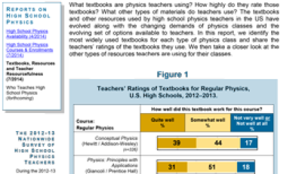 High school physics textbooks and teacher resourcefulness